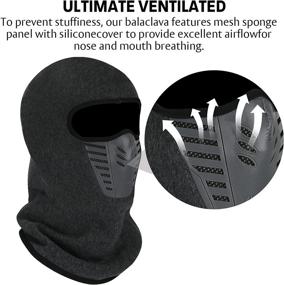 img 3 attached to 🎿 Balaclava Ski Mask for Men & Women: Windproof Full Face Mask for Cold Weather, Snowboarding, Skiing, and Running