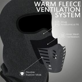 img 1 attached to 🎿 Balaclava Ski Mask for Men & Women: Windproof Full Face Mask for Cold Weather, Snowboarding, Skiing, and Running