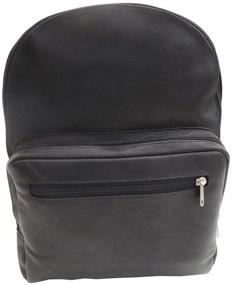 img 4 attached to 🎒 Piel Leather Traditional Black Backpack: Timeless Style and Durability!