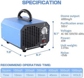 img 3 attached to Озонатор EC Homelife с производительностью 6000 мг/ч для очистки воздуха и ионизации: мощное средство от неприятных запахов для дома, автомобилей, домашних животных, отелей и дыма.