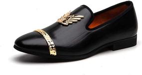 img 3 attached to 💼 MEIJIANA Loafers Slippers - Sleek Black Men's Nightclub Shoes