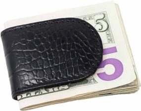 img 4 attached to Genuine Cowhide Smooth Leather Magnetic Men's Accessories for Wallets, Card Cases & Money Organizers