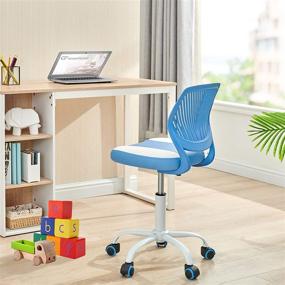 img 2 attached to 🪑 GreenForest Swivel Computer Leather Adjustable Furniture: Perfect for Adults and Kids