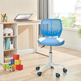 img 3 attached to 🪑 GreenForest Swivel Computer Leather Adjustable Furniture: Perfect for Adults and Kids