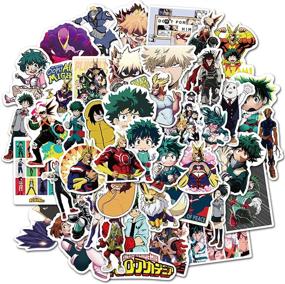img 4 attached to My Hero Academia Anime Stickers Pack of 50 for Laptop Hydro Flasks, Computers, Cars & Water Bottles - Waterproof, Durable 100% Vinyl Stickers (My Hero Academia)