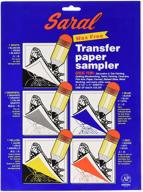 📝 saral wax free transfer paper sampler pack - includes white graphite, yellow, blue, and red sheets logo