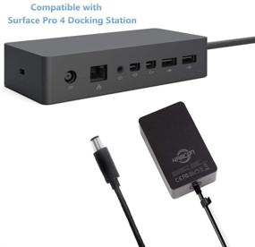 img 2 attached to 🔌 KABCON Surface Dock Charger PD9-00003 (Model 1749) - 90W 15V 6A Power Supply with 6.2Ft Power Cord and Storage Pouch