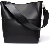 👜 seammer large designer genuine leather bucket handbags for women - stylish shoulder bucket bag purse logo