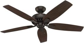 img 4 attached to 🔹 Hunter Newsome Premier Bronze Indoor Ceiling Fan 52" with Convenient Pull Chain Control