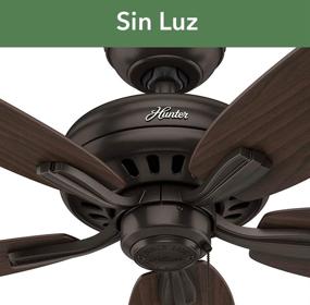 img 2 attached to 🔹 Hunter Newsome Premier Bronze Indoor Ceiling Fan 52" with Convenient Pull Chain Control
