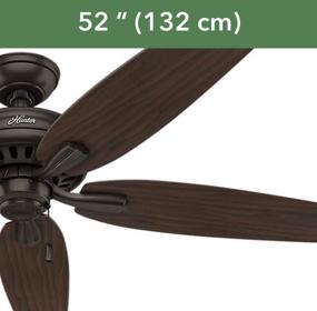 img 3 attached to 🔹 Hunter Newsome Premier Bronze Indoor Ceiling Fan 52" with Convenient Pull Chain Control