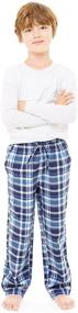 img 3 attached to 🩳 Comfortable 100% Cotton Plaid Check Boys Long Shorts with Drawstring and Pocket