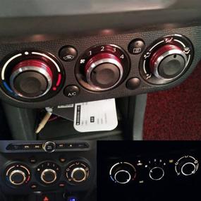 img 3 attached to 🚗 Valuetom Улучшенная ручка регулировки вентилятора и обогрева салона автомобиля для Toyota Tacoma Vios (02-06) Vela Vitz Yaris - в комплекте красная крышка-кнопка.