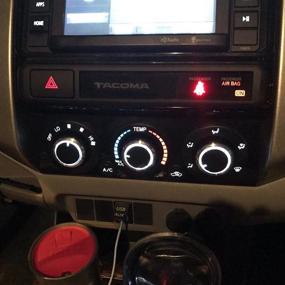 img 2 attached to 🚗 Valuetom Upgraded Car Interior A/C Fan Heat Control Knob for Toyota Tacoma Vios (02-06) Vela Vitz Yaris - Red Knob Cover Cap Included