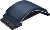 🔵 ultimate back pain relief: multi-level magic back stretching device with memory foam cushion in navy blue логотип