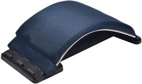 img 4 attached to 🔵 Ultimate Back Pain Relief: Multi-Level Magic Back Stretching Device with Memory Foam Cushion in Navy Blue