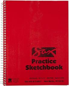 img 1 attached to 📚 Sax-457568 Spiralbound Practice Sketchbook - 8 1/2 x 11 inches - 100 Sheets per Pad - White - Ideal Tool for Artists and Sketching Enthusiasts