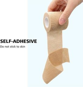 img 1 attached to 🩹 FriCARE Nonwoven Self-Adhesive Bandage: Stretchy First Aid Wrap, 3 Inches Wide