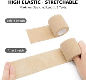 img 2 attached to 🩹 FriCARE Nonwoven Self-Adhesive Bandage: Stretchy First Aid Wrap, 3 Inches Wide