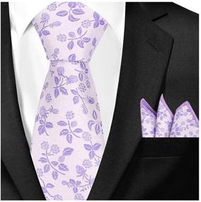 img 3 attached to 👔 Elevate Your Wedding Style with French Lavender Patterned Boys' Neckties - Perfect Accessories for Neckties!