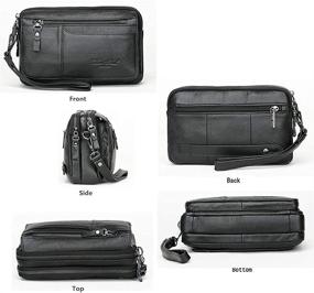 img 1 attached to Men's Genuine Leather Business Organizer Handbags for Wallets, Card Cases & Money Organizers