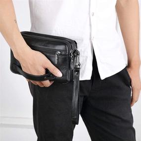 img 2 attached to Men's Genuine Leather Business Organizer Handbags for Wallets, Card Cases & Money Organizers