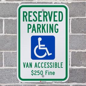 img 2 attached to Reserved Parking Accessible SmartSign Reflective Occupational Health & Safety Products