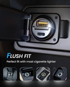 img 3 attached to 🚗 AINOPE USB C Car Charger: 30W PD & 30W QC, Fast Charging Mini-Flush Fit Car Charger for iPhone 13/13 Pro Max, iPad, Samsung - All Metal Design