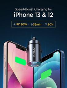 img 1 attached to 🚗 AINOPE USB C Car Charger: 30W PD & 30W QC, Fast Charging Mini-Flush Fit Car Charger for iPhone 13/13 Pro Max, iPad, Samsung - All Metal Design