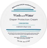 🍼 waterwash diaper protection cream - unscented, soothes rash, redness & irritated skin - vegan, ph balanced, allergy friendly, cruelty free - fragrance free - 4oz logo