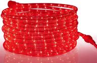 🔴 tupkee led rope light red - 24ft (7.3m), indoor/outdoor use - 10mm diameter - 144 long life led bulbs tube lights логотип