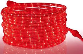 img 4 attached to 🔴 Tupkee LED Rope Light Red - 24ft (7.3m), Indoor/Outdoor Use - 10mm Diameter - 144 Long Life LED Bulbs Tube Lights