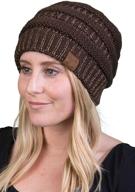 🧣 funky junque solid ribbed beanie: cozy cable knit slouchy hat for warmth and style logo