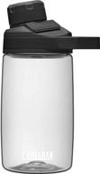 clear camelbak chute mag 14 oz water bottle: effortlessly hydrate on the go! logo