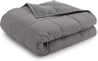 🛏️ ella jayne home - reversible weighted blanket with minky texture and microfiber - polyester and glass bead weighted blanket - 48x72 size, 15lbs logo