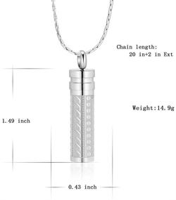 img 3 attached to constantlife Cremation Jewelry: Openable Pill Case Urn Necklace for Ashes & Perfume, Keepsake Memorial Pendant