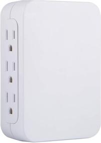 img 4 attached to GE Pro 6 Outlet Wall Tap Surge Protector: Боковой доступ, крепление с 3 выводами, удлинитель с вставкой в розетку