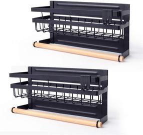 img 4 attached to 🧲 Sleclean Magnetic Spice Rack Organizer for Refrigerator - Pack of 2