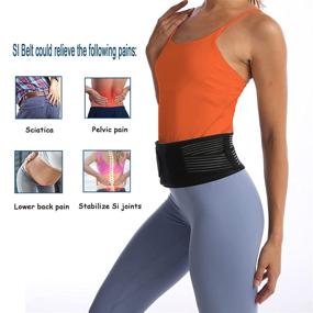 img 2 attached to 🔗 Si Belt for Women and Men - Stabilizing Brace Relieves Inflammation, Sciatica, and Sacroiliac Pain - Non-Slip Si Joint Support Belt - Trochanteric Sacroiliac Joint Belt