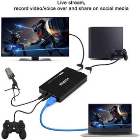 img 2 attached to 🎮 USB3.0 HDR 4K Capture Card: Live Streaming, 1080p@60fps, Mic & Gamepad Support for Nintendo Switch, PS4, Xbox One & More