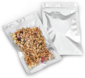 img 4 attached to 🛍️ Mylar Bags with Ziplock 4.5x6.5", 100 Pieces, Resealable Heat Seal Packaging Bags for Candy, Food, Medications, Vitamins, Liquids, and Solids - Plastic and Aluminum Foil Packets