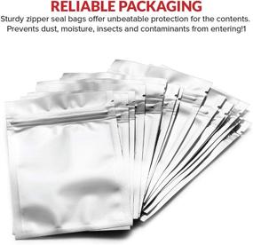 img 2 attached to 🛍️ Mylar Bags with Ziplock 4.5x6.5", 100 Pieces, Resealable Heat Seal Packaging Bags for Candy, Food, Medications, Vitamins, Liquids, and Solids - Plastic and Aluminum Foil Packets