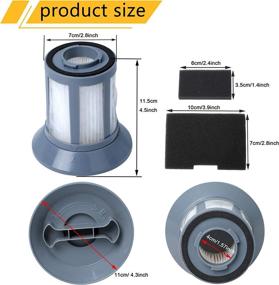 img 2 attached to 🧹 High-Quality Replacement Filter Assembly for Bissell Zing 6489 64892 64894 Bagless Canister Vacuum - Dirt Cup Filter Kit - PART # 203-1772, 203-1771, 203-1534