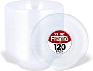 12 oz disposable clear plastic soup bowls - large pack of 120 - multi-use dinnerware for parties, bbq, home & special events logo