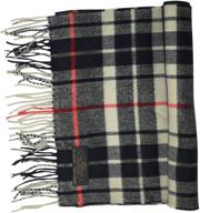 🧣 annys cashmere plaid scarf 12x72: luxurious women's accessories for stylish scarves & wraps logo