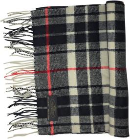 img 3 attached to 🧣 Annys Cashmere Plaid Scarf 12X72: Luxurious Women's Accessories for Stylish Scarves & Wraps