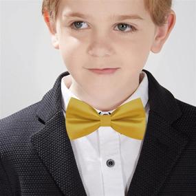 img 1 attached to 👔 Pylrus Boy's Pre-Tied Bow Ties: Adjustable and Classic Satin Bowtie for Children