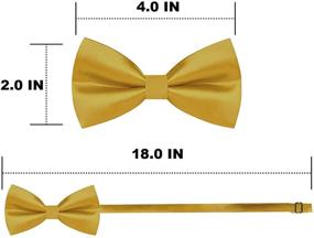 img 2 attached to 👔 Pylrus Boy's Pre-Tied Bow Ties: Adjustable and Classic Satin Bowtie for Children