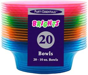 img 2 attached to Assorted Neon Hard Plastic Salad/Snack Bowls, 10 oz – Ideal for Parties and Gatherings