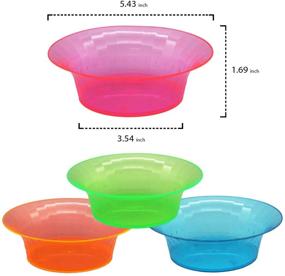 img 3 attached to Assorted Neon Hard Plastic Salad/Snack Bowls, 10 oz – Ideal for Parties and Gatherings